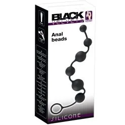 Six Black Beads On A Chain By Black Velvets