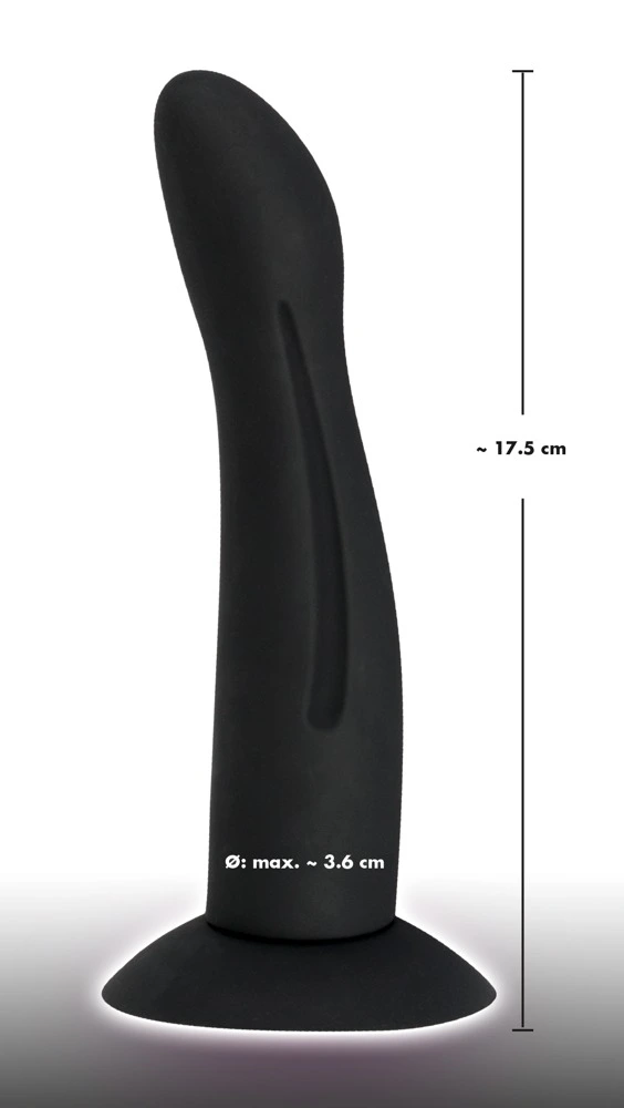 Zwarte Siliconen Dildo Met Zuignap Van Black Velvets - Afbeelding 4