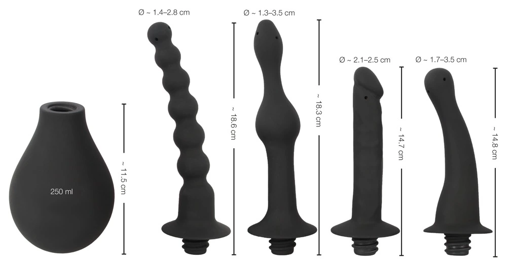 Silicone Douche With 4 Attachments By Black Velvets - Afbeelding 10