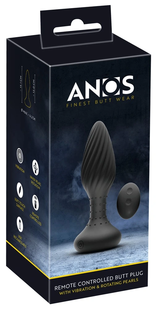 Op Afstand Bedienbare Buttplug Met Spiraalvormig Ontwerp En Stimulerende Stippen Van ANOS - Afbeelding 8