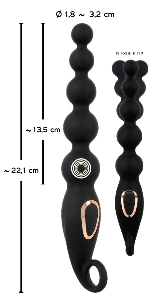 Anal Beads Met Vibratie Met 7 Vibratiestanden Van ANOS - Afbeelding 8
