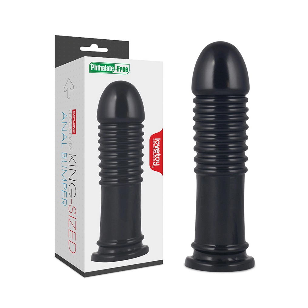 Rimba Black King-size Ribbed Dildo 22.5cm - Afbeelding 5