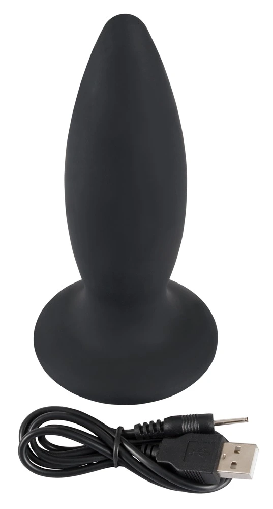Oplaadbare Buttplug Met Vlakke Basis Large Van Black Velvets - Afbeelding 2