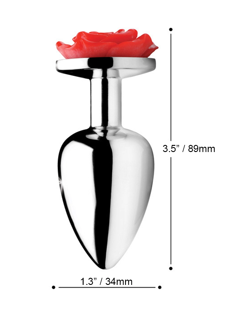 MAE-Toys RVS Rode Roos Anale Plug Ø34 Mm - Afbeelding 6