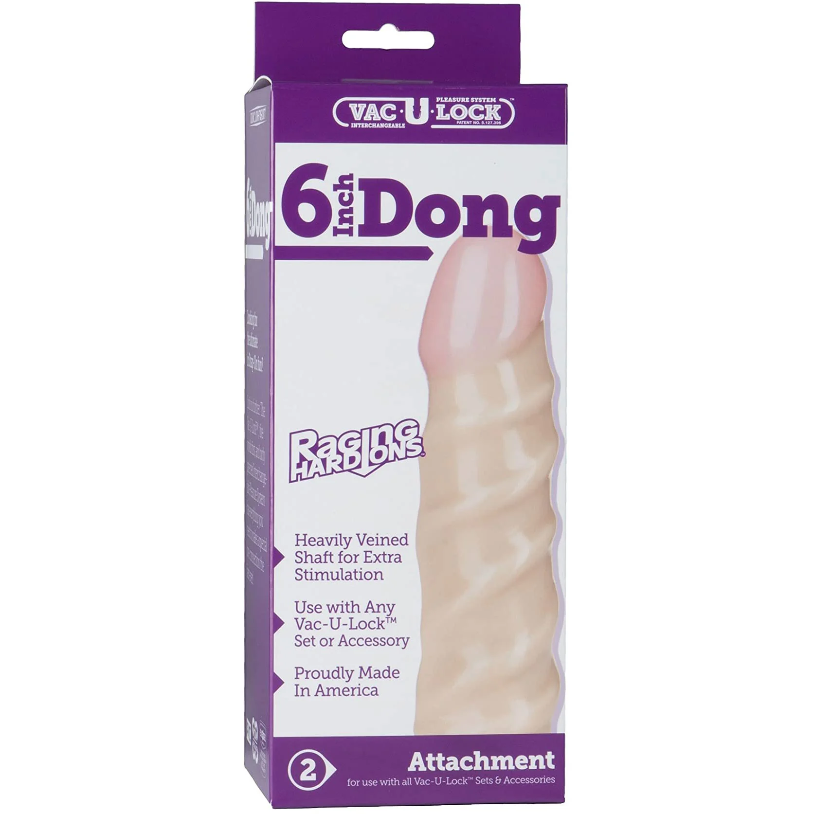 Kink Vac-U-Lock By Doc Johnson Bij Mince.NL Raging Hard-Ons Dong - 6Inch - White By Doc Johnson - Afbeelding 3