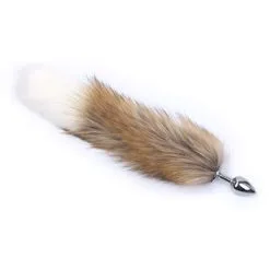 Kiotos Steel Fox Tail Plug Brown & White - Short Van Kiotos