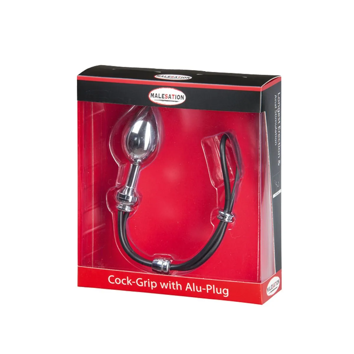 Cock-Grip Alu-Plug Chroom - Large Van Malesation - Afbeelding 3