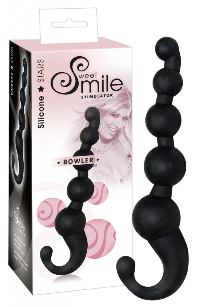 Bowler Silikonen Anale Kogel Ketting Zwart Van Sweet Smile - Afbeelding 2