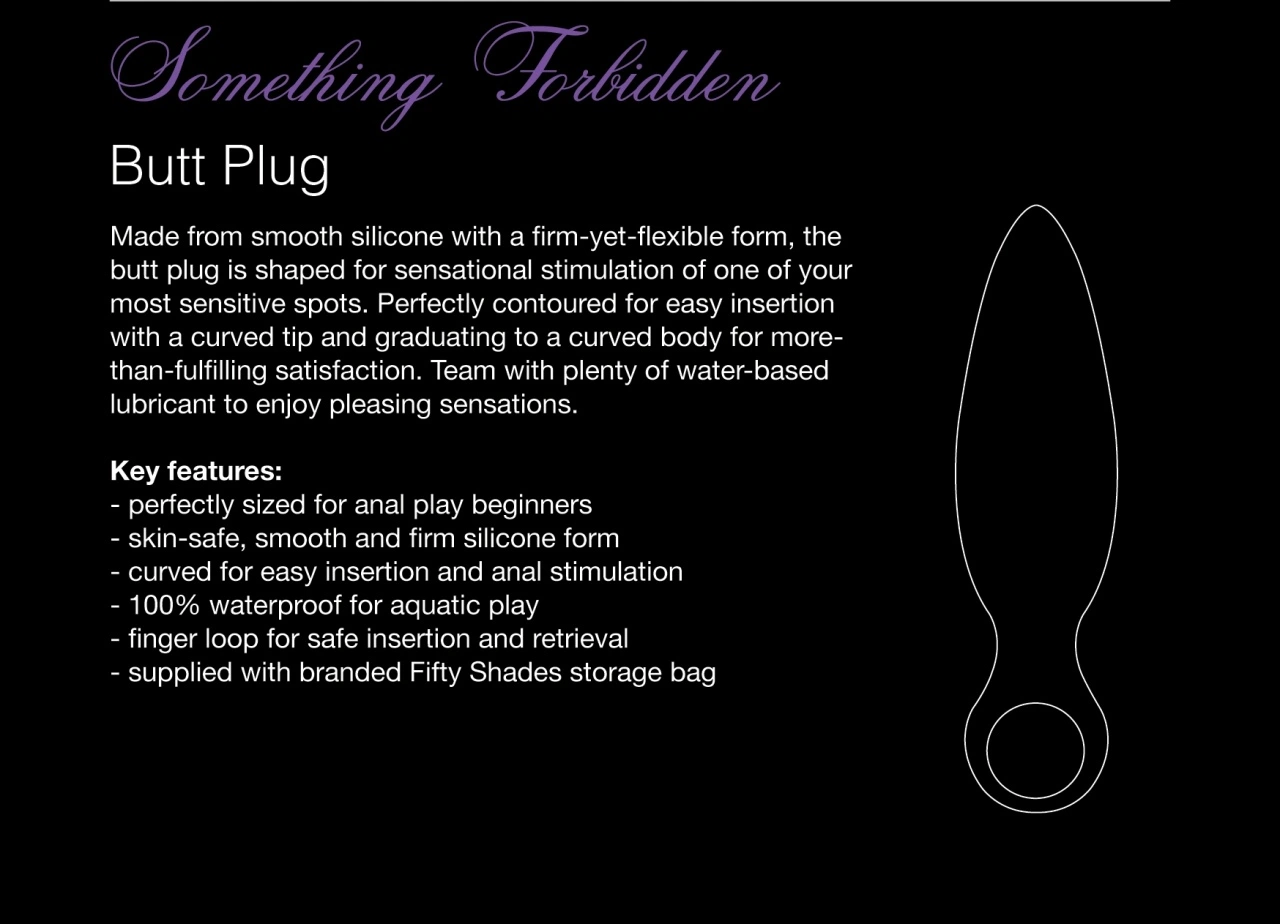 Rimba Something Forbidden - Butt Plug Uit De Officiële Fifty Shades Of Grey Collectie - Afbeelding 4