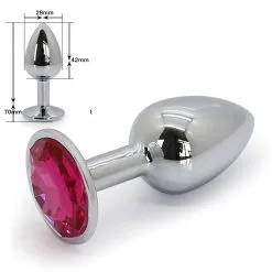Juweel Butt Plug Rood Ø 27mm Van MAE-Toys